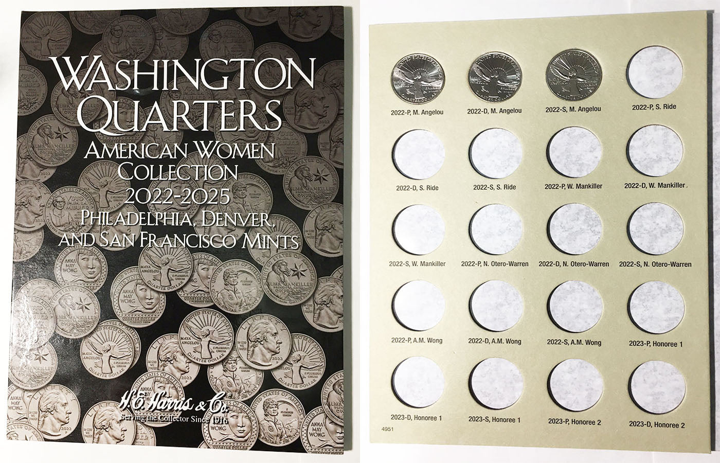 2022 - 25 Coin Folders and Albums with Quarters