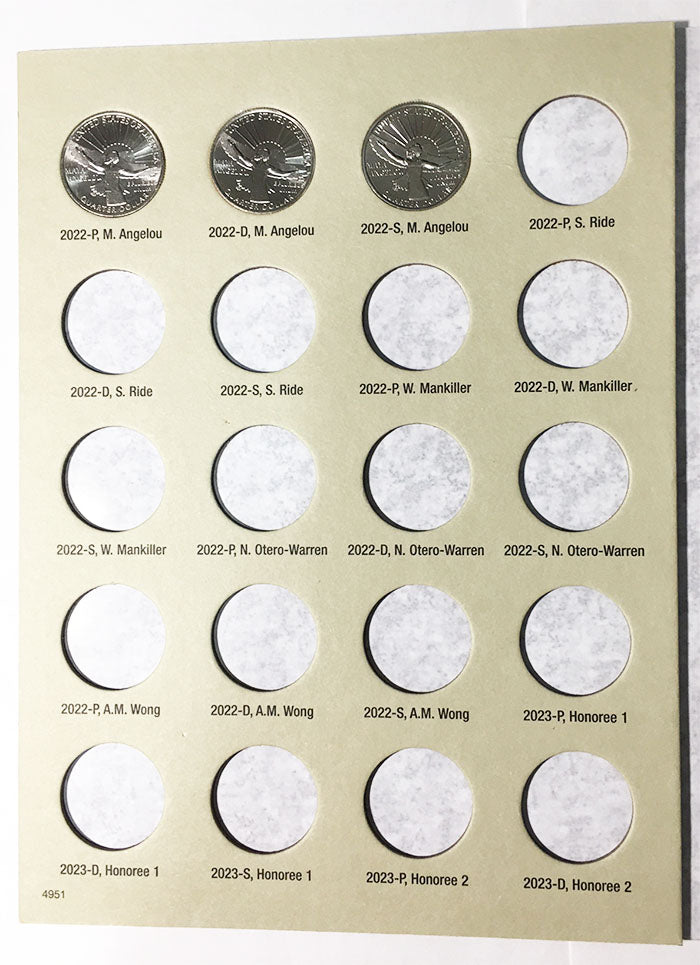 American Women Quarter H E Harris P,D and S Coin Folder