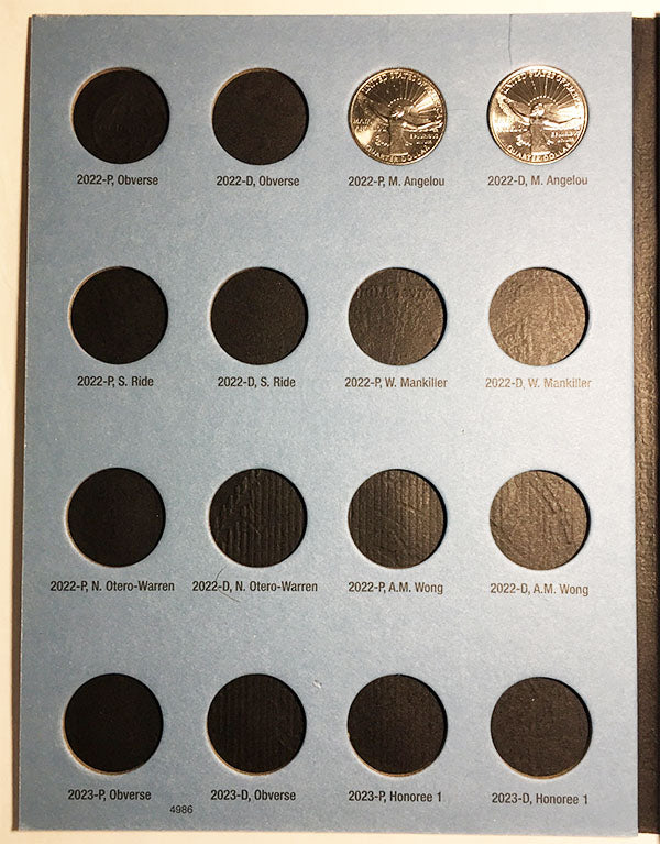 American Women Quarter Whitman P and D Coin Folder