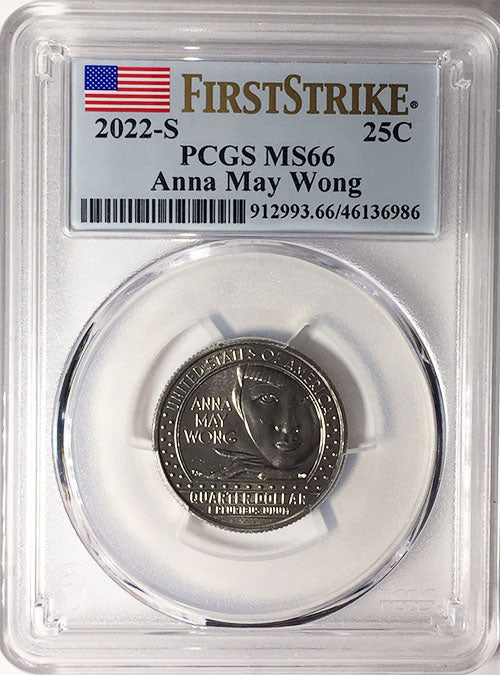 2022 PCGS Certified American Women Quarters Anna May Wong First Strike Label