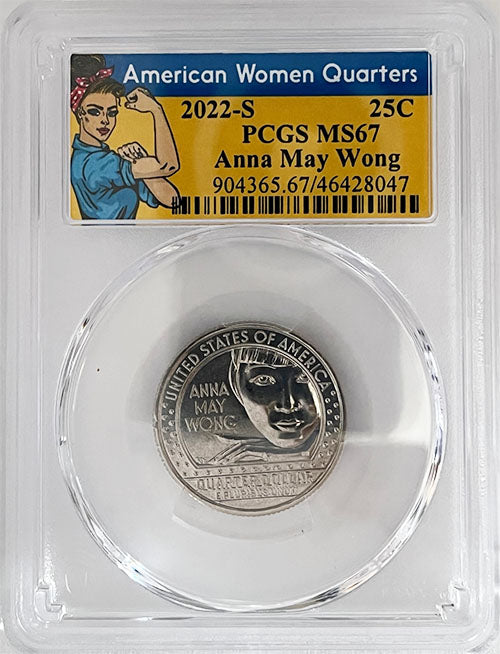 2022 PCGS Certified American Women Quarter Anna May Wong Rosie Label