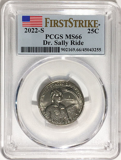 2022 PCGS Certified American Women Quarter Dr. Sally Ride First Strike Label
