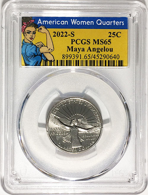 2022 PCGS Certified American Women Quarter Maya Angelou Rosie Label