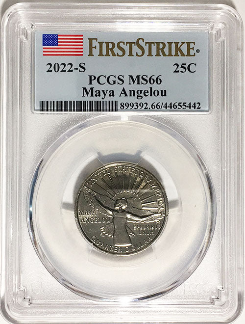 2022 PCGS Certified American Women Quarter Maya Angelou First Strike Label