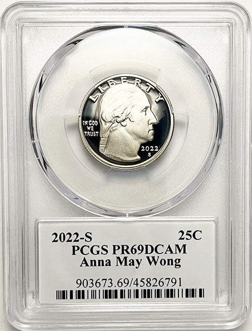 2022 PCGS Certified American Women Quarters Anna May Wong with Stephanie Sabin Label
