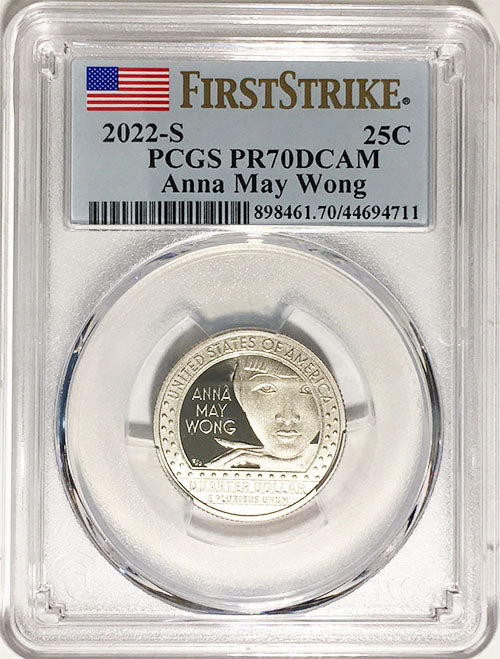 2022 PCGS Certified American Women Quarters Anna May Wong First Strike Label