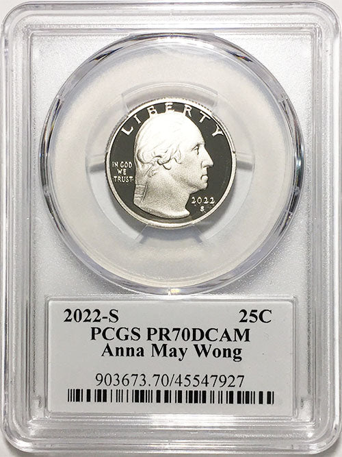 2022 PCGS Certified American Women Quarters Anna May Wong with Stephanie Sabin Label