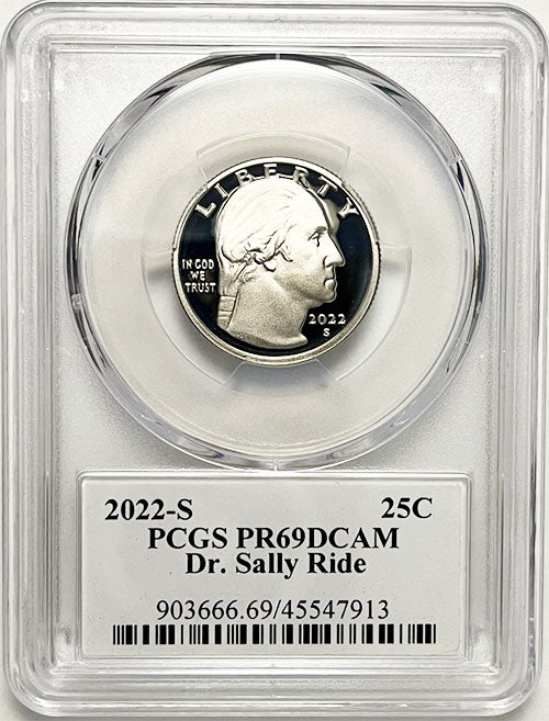 2022 PCGS Certified American Women Quarters Dr. Sally Ride with Stephanie Sabin Label
