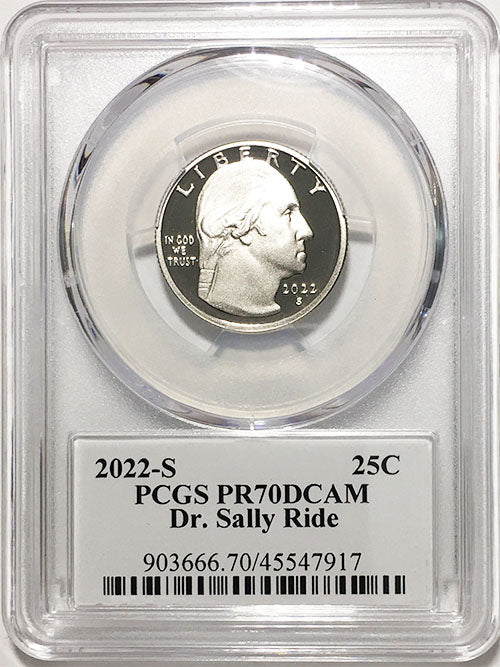 2022 PCGS Certified American Women Quarters Dr. Sally Ride with Stephanie Sabin Label