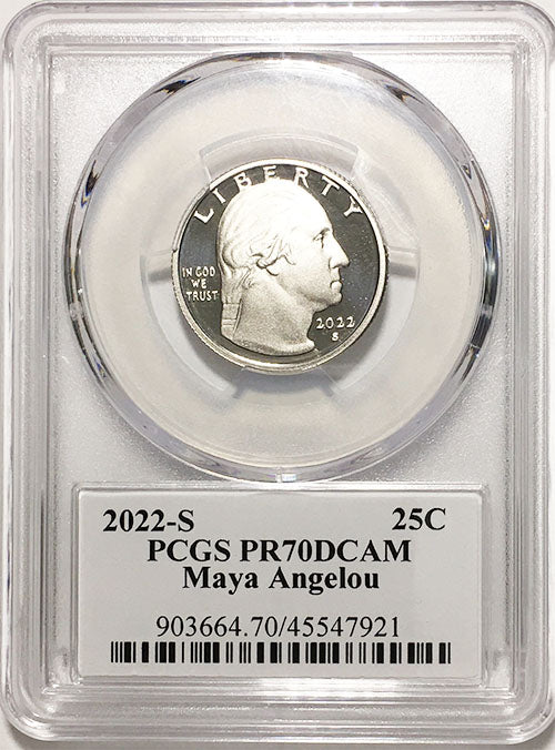 2022 PCGS Certified American Women Quarters Maya Angelou with Stephanie Sabin Label