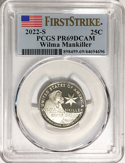 2022 PCGS Certified American Women Quarters Wilma Mankiller First Strike Label