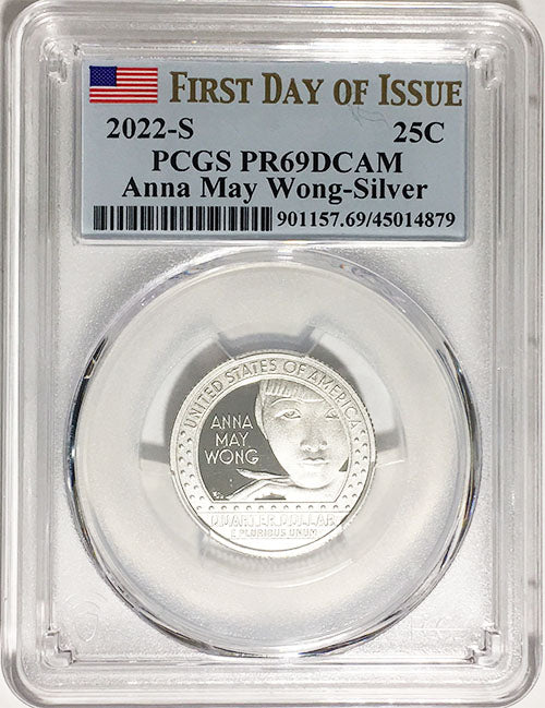 2022 PCGS Certified American Women Quarters Anna May Wong First Day of Issue Label