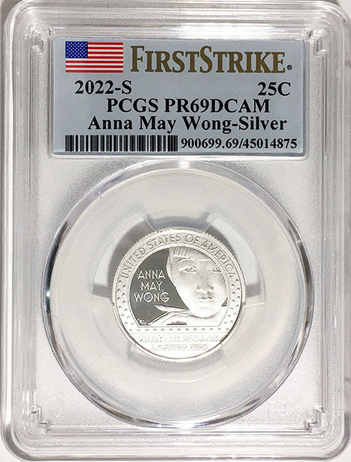 2022 PCGS Certified American Women Quarters Anna May Wong First Strike Label
