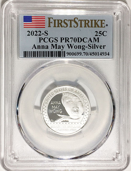 2022 PCGS Certified American Women Quarters Anna May Wong First Strike Label