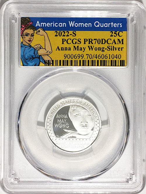 2022 PCGS Certified American Women Quarter Anna May Wong Rosie Label