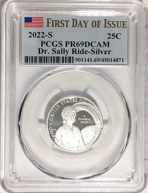 2022 PCGS Certified American Women Quarters Dr. Sally Ride First Day of Issue Label