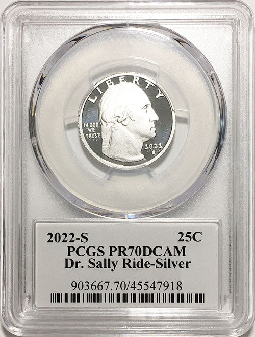 2022 PCGS Certified American Women Quarters Dr. Sally Ride with Stephanie Sabin Label