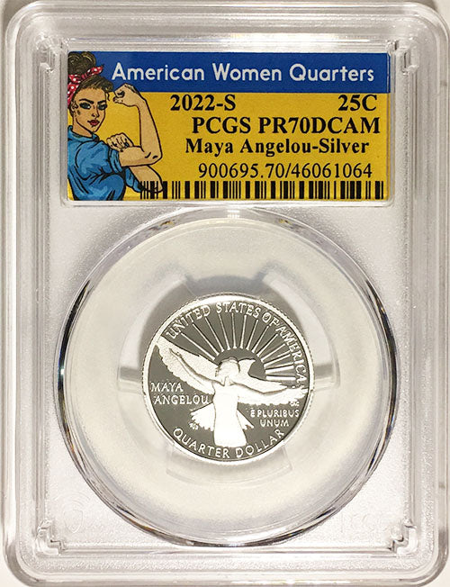 2022 PCGS Certified American Women Quarter Maya Angelou Rosie Label