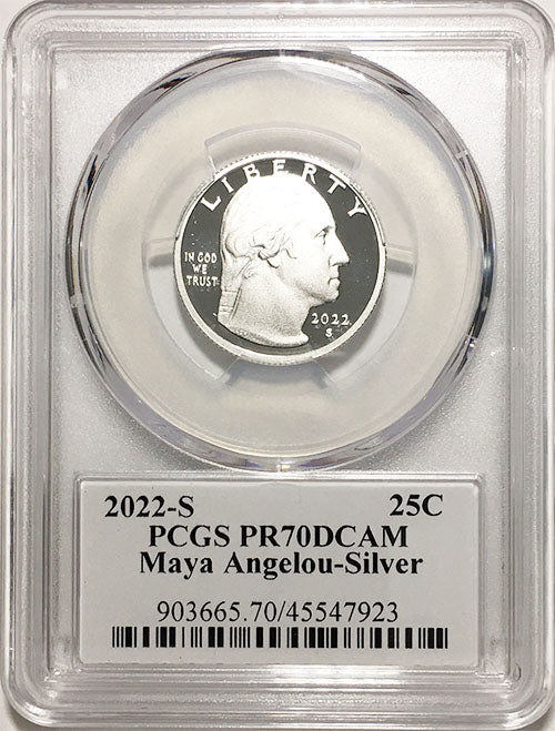 2022 PCGS Certified American Women Quarters Maya Angelou with Stephanie Sabin Label