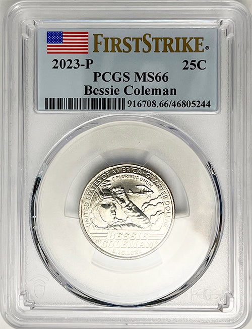 2023 PCGS Certified American Women Quarter Bessie Coleman First Strike Label