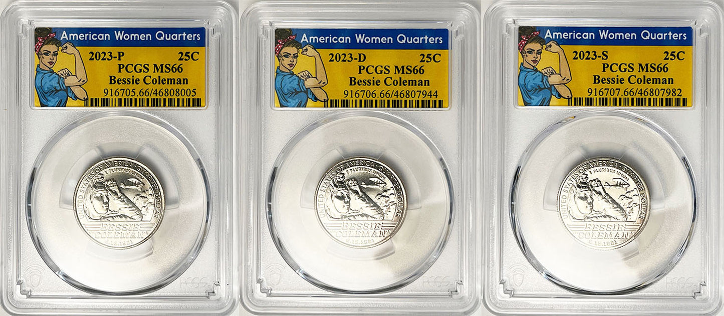 2023 PCGS BU Certified American Women Quarter Sets Rosie Label