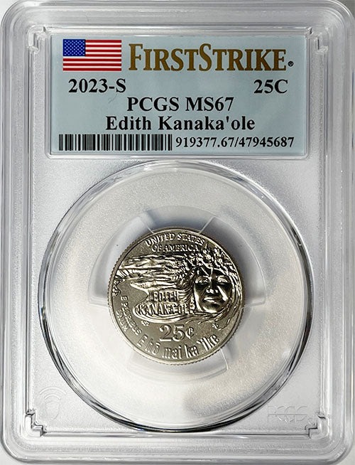 2023 PCGS Certified American Women Quarter Edith Kanakaole First Strike Label