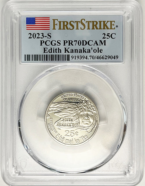 2023 PCGS Certified American Women Quarter Edith Kanakaole First Strike Label
