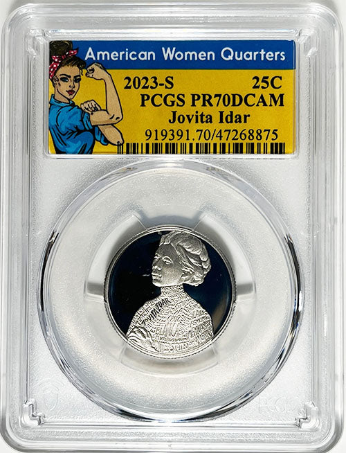 2023 PCGS Certified American Women Quarter Jovita Idar Rosie Label