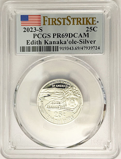 2023 PCGS Certified American Women Quarter Edith Kanakaole First Strike Label