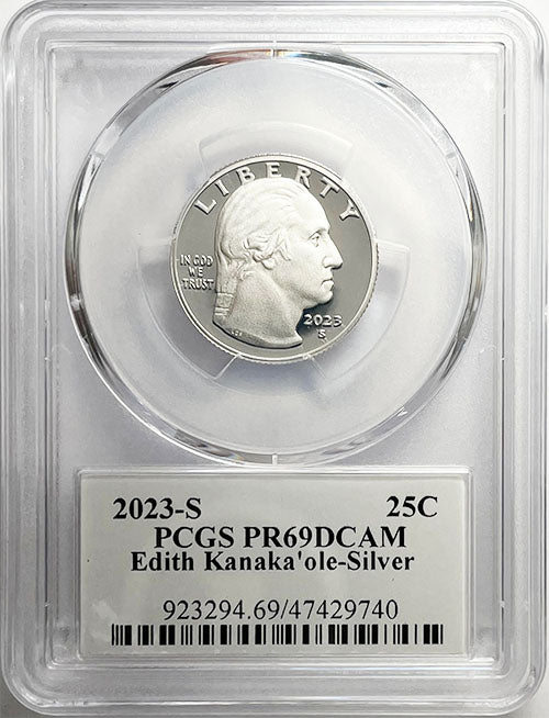 2023 PCGS Certified American Women Quarter Edith Kanakaole with Stephanie Sabin Label