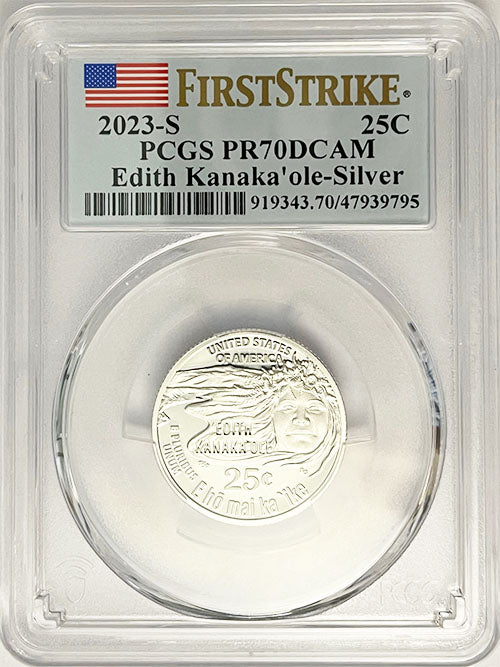 2023 PCGS Certified American Women Quarter Edith Kanakaole First Strike Label