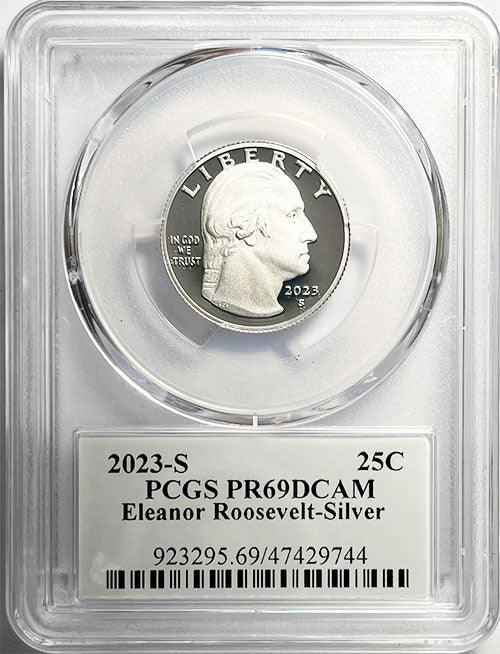 2023 PCGS Certified American Women Quarter Eleanor Roosevelt with Stephanie Sabin Label