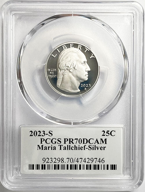 2023 PCGS Certified American Women Quarter Maria Tallchief with Stephanie Sabin Label