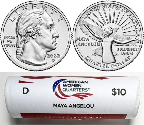 2022 - 25 D Mint American Women Quarter United States Mint Wrapped Rolls