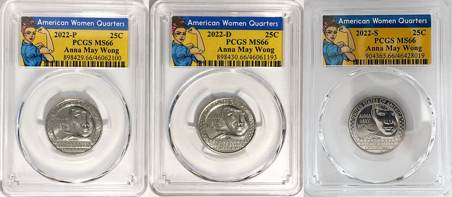 2022 PCGS Certified American Women Quarter Anna May Wong Rosie Label