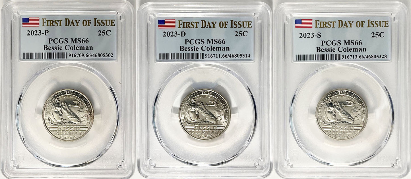 2023 PCGS BU Certified American Women Quarter Sets First Day of Issue Label