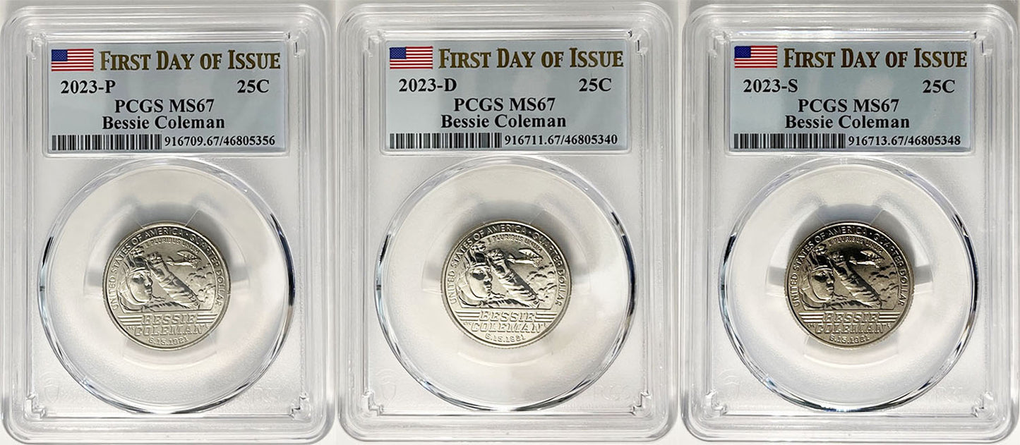 2023 PCGS BU Certified American Women Quarter Sets First Day of Issue Label