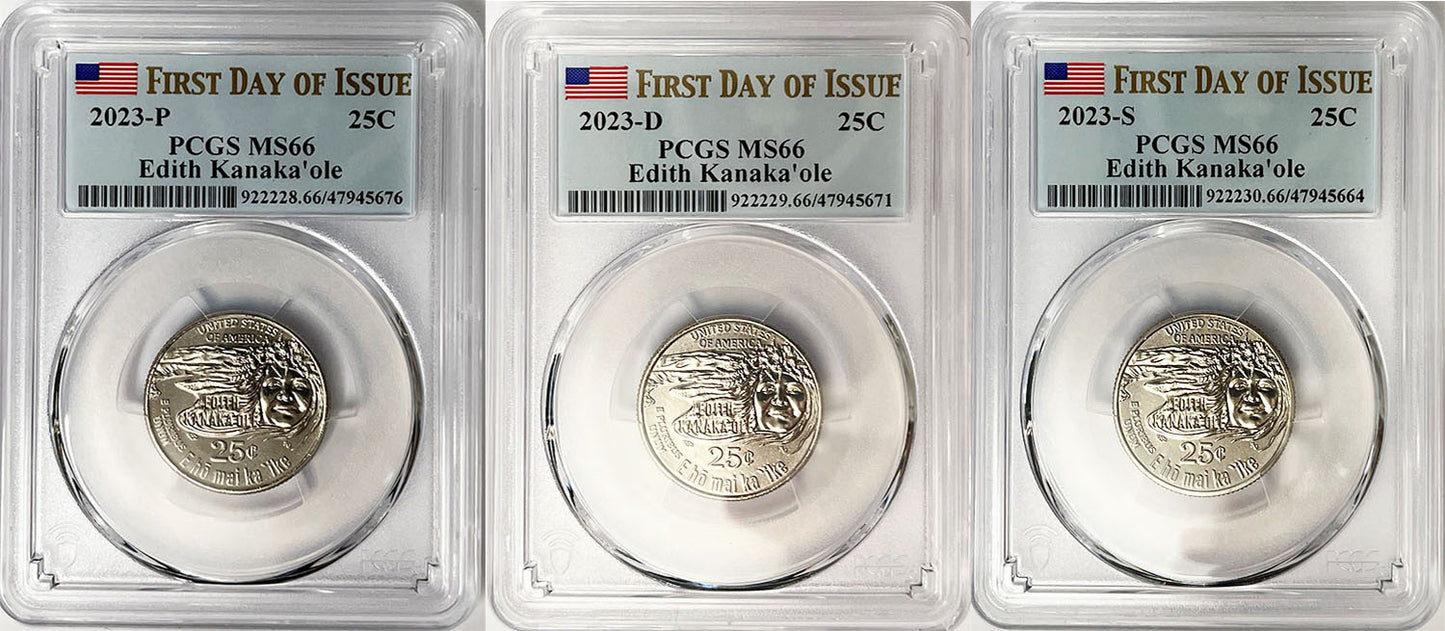 2023 PCGS BU Certified American Women Quarter Sets First Day of Issue Label