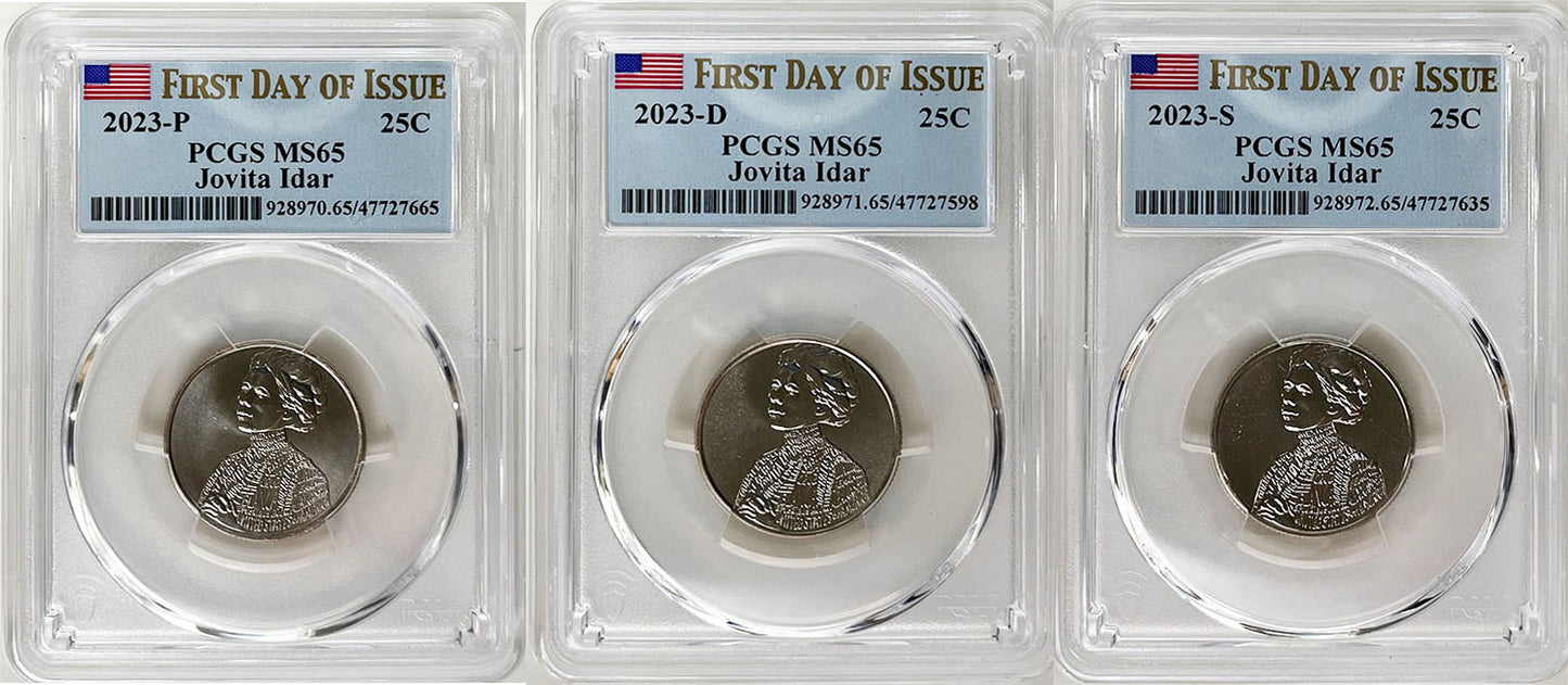 2023 PCGS BU Certified American Women Quarter Sets First Day of Issue Label
