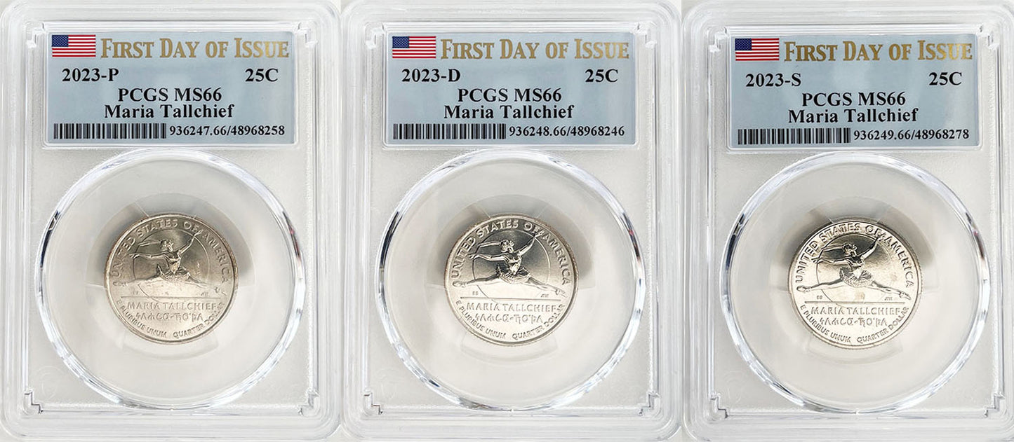 2023 PCGS BU Certified American Women Quarter Sets First Day of Issue Label