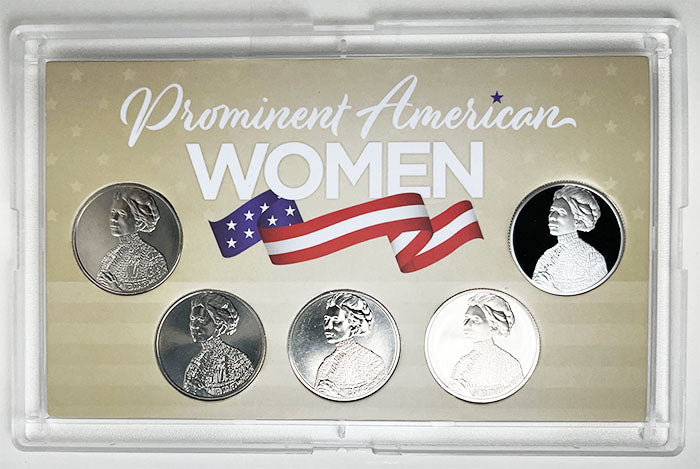 2022 - 25 P,D,S,S,S BU, Clad and Silver Proof American Women Quarters in 3 by 5 Frosty Case