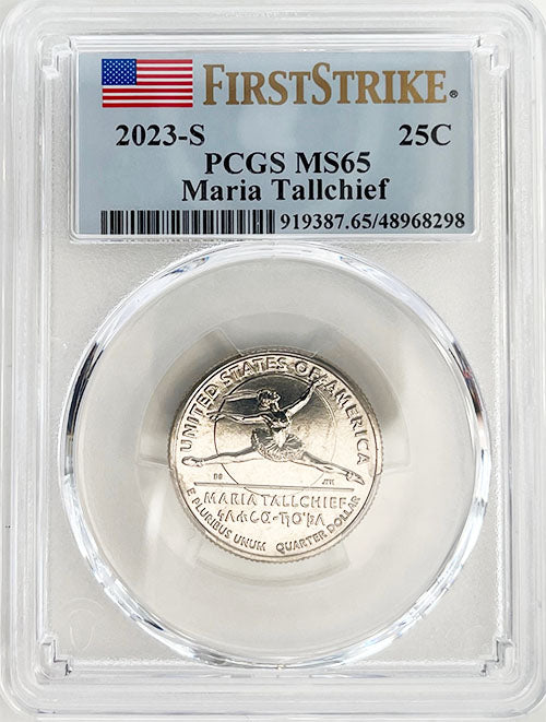 2023 PCGS Certified American Women Quarter Maria Tallchief First Strike Label