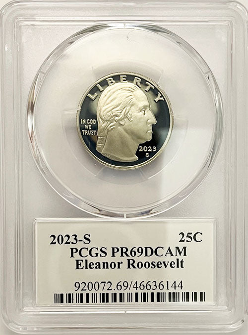 2023 PCGS Certified American Women Quarter Eleanor Roosevelt with Stephanie Sabin Label