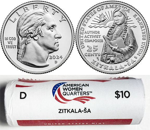 2022 - 25 D Mint American Women Quarter United States Mint Wrapped Rolls