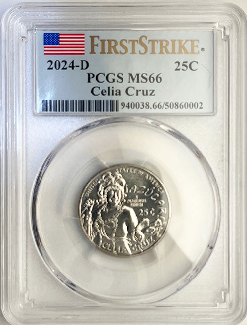 2024 PCGS Certified American Women Quarter Celia Cruz First Strike Label