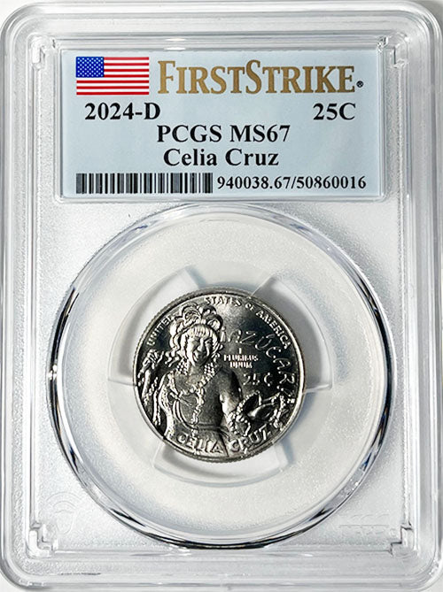 2024 PCGS Certified American Women Quarter Celia Cruz First Strike Label