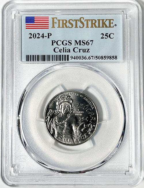 2024 PCGS Certified American Women Quarter Celia Cruz First Strike Label