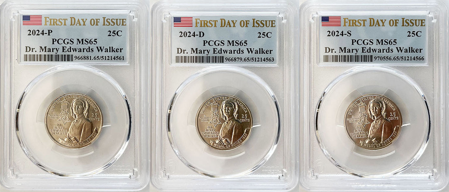 2024 PCGS BU Certified American Women Quarter Sets First Day of Issue Label