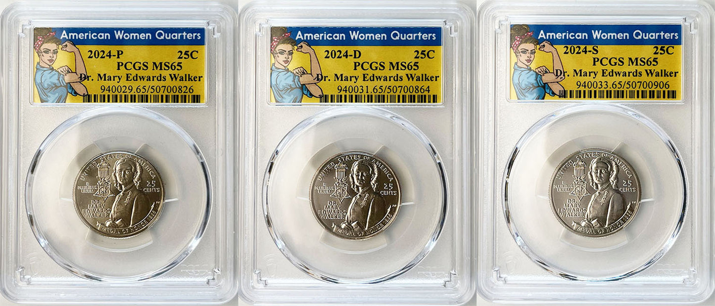 2024 PCGS BU Certified American Women Quarter Sets Rosie Label