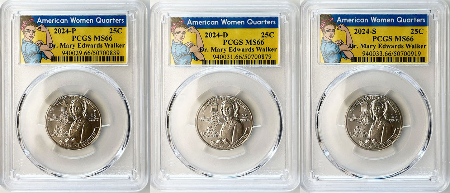 2024 PCGS BU Certified American Women Quarter Sets Rosie Label